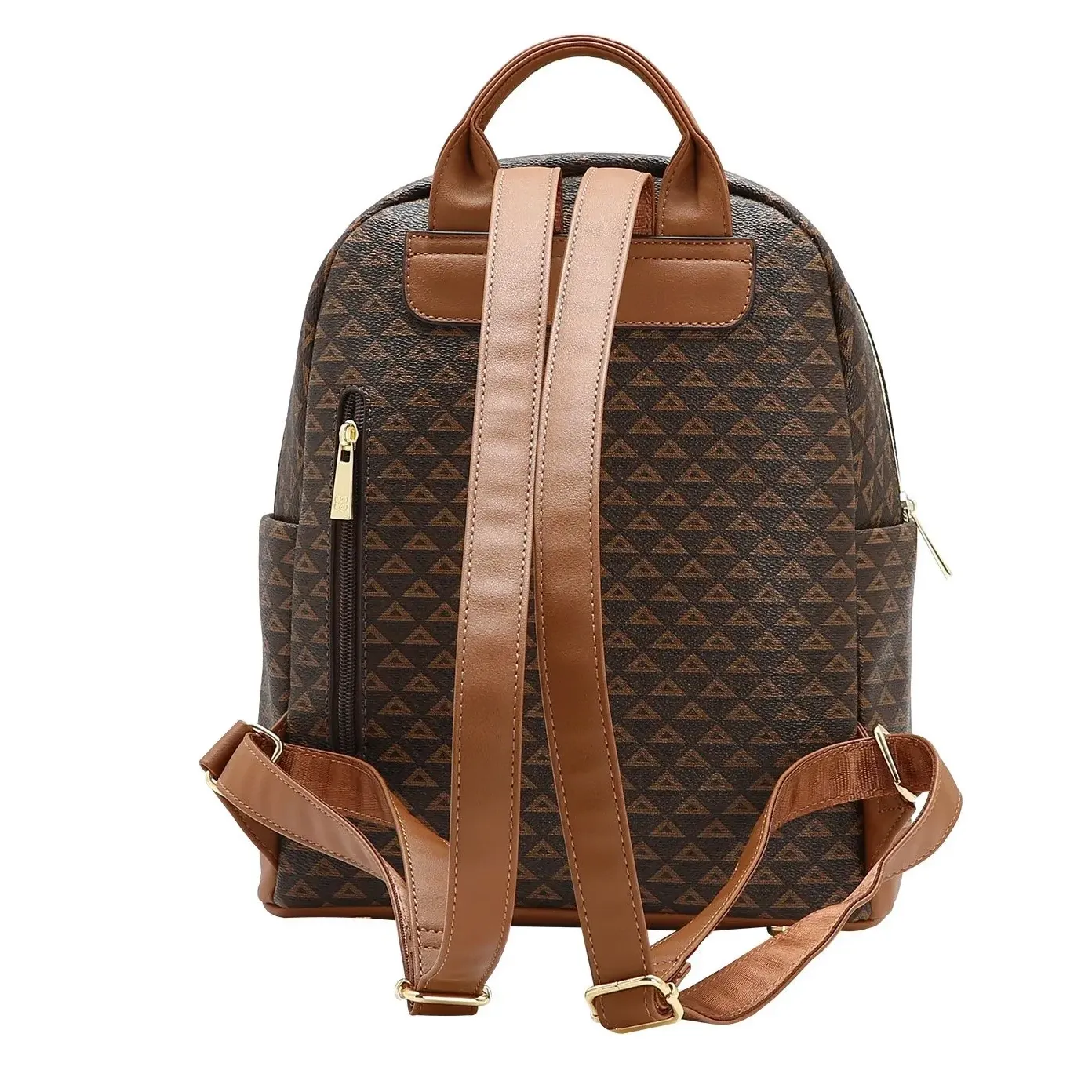 Vista traseira da mochila Chenson com alças ajustáveis e alça de mão reforçada